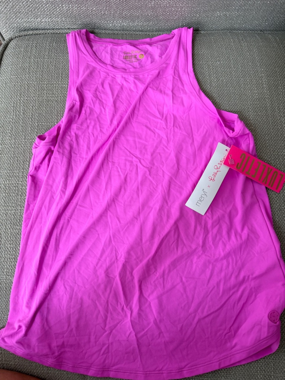 Lilly Pulitzer Fuchsia Pink Performance Tank